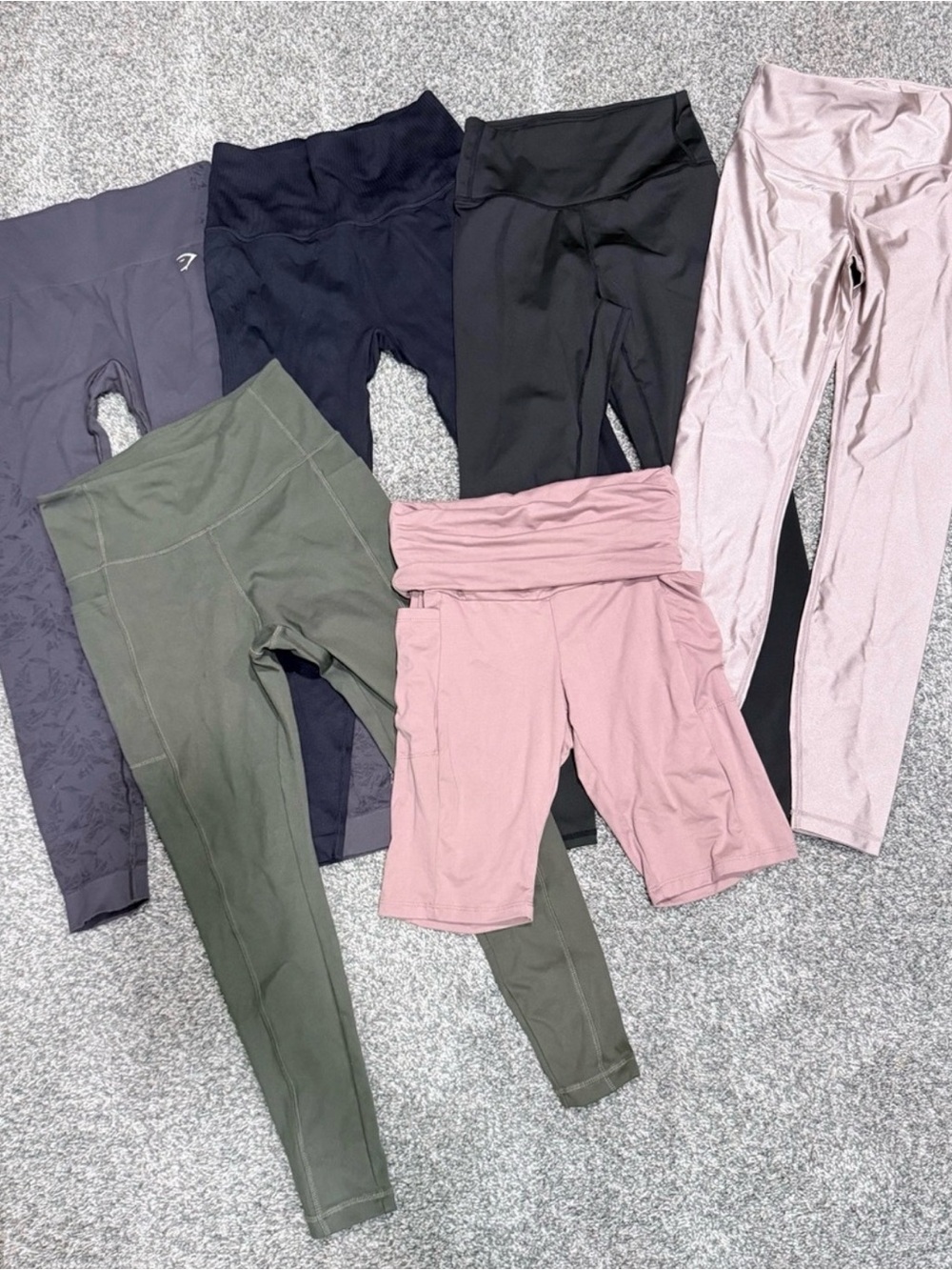 Bundle of Women’s Leggings and one Active Shorts - Assorted Colors & Brands